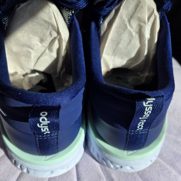Nike Odyssey React Flyknit 2 Blue Void Workout Running Sport Trainer AH1016 400 - Picture 7 of 13
